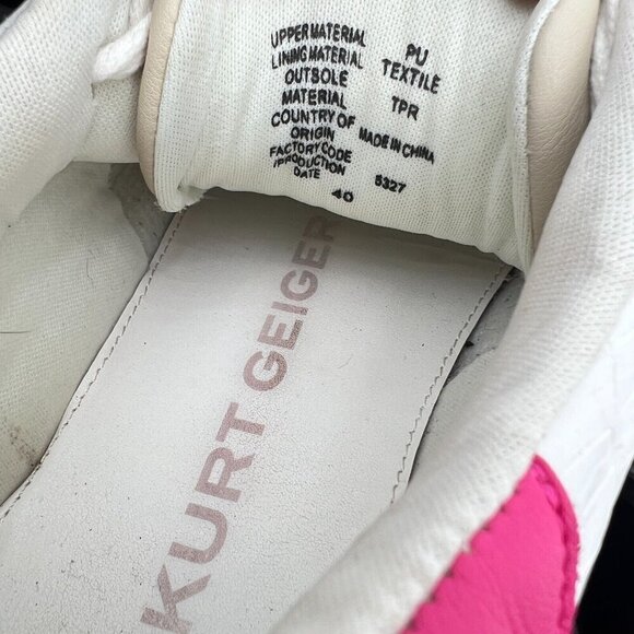 Kurt Geiger Women Size EU 40 US 9 White Red Leather G Logo Casual Shoes - Picture 12 of 14